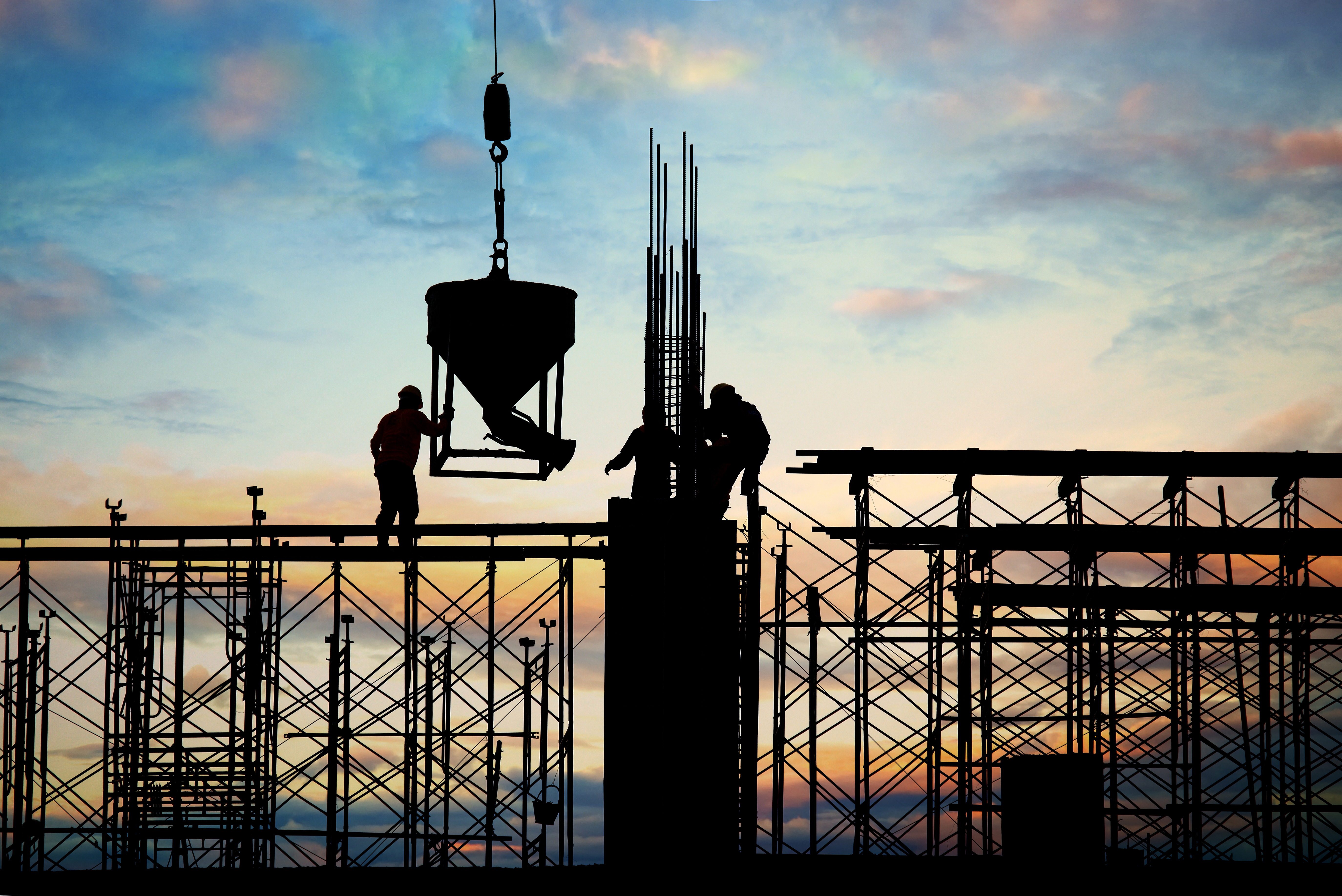 Trabajadores en construcción